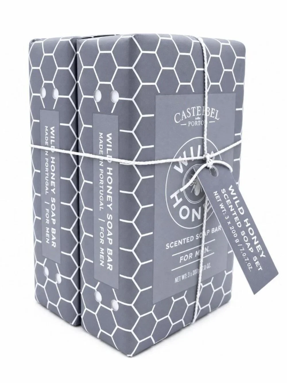 2 Castelbel - Goat's Milk - Wild Honey Scented Bath Soap For Men (2 x 7 oz.)